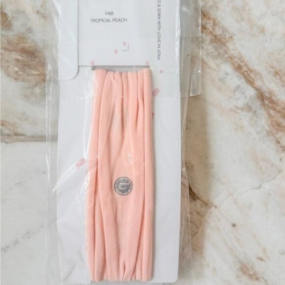 Baby Bling Bows FAB-BOW-LOUS® Headband Tropical Peach - Handmade, One Size - Picture 2 of 2